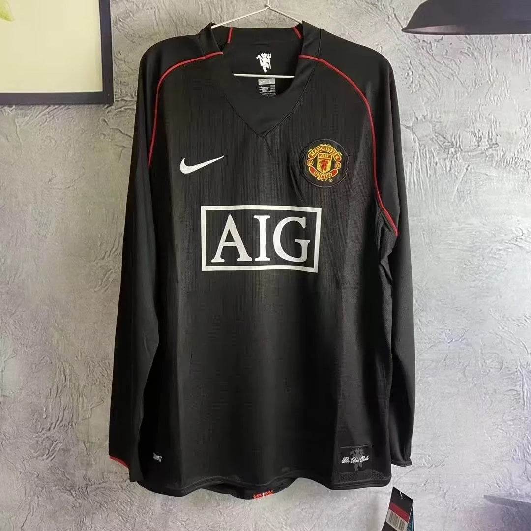 2007/2008 Retro Long Sleeve Manchester United Third Away Football Shirt 1:1
