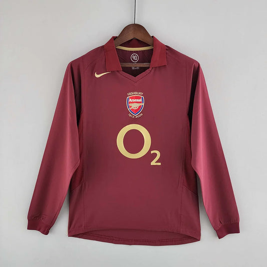 2005/2006 Retro Long Sleeve Arsenal Home Football Shirt 1:1