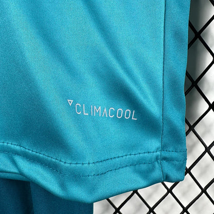 2017/2018 Retro Long Sleeve Real Madrid Third Away Football Shirt 1:1 Kids Size