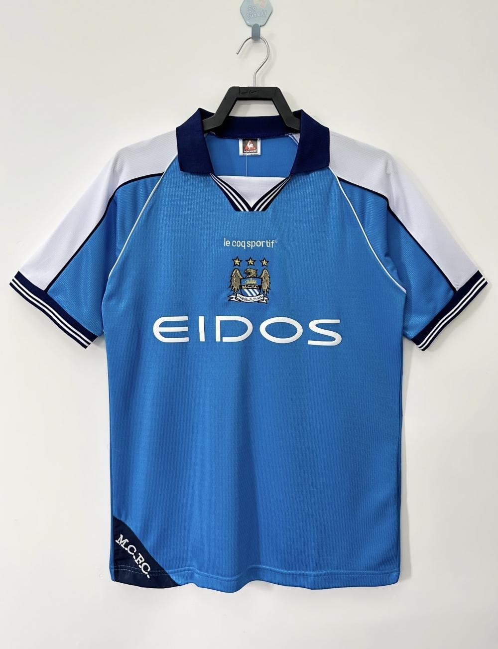 1999-2001 Retro Manchester City Home Football Shirt 1:1