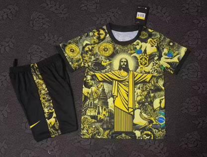 2025/2026 Brazil Goddess Yellow Football Shirt 1:1 Kids Size