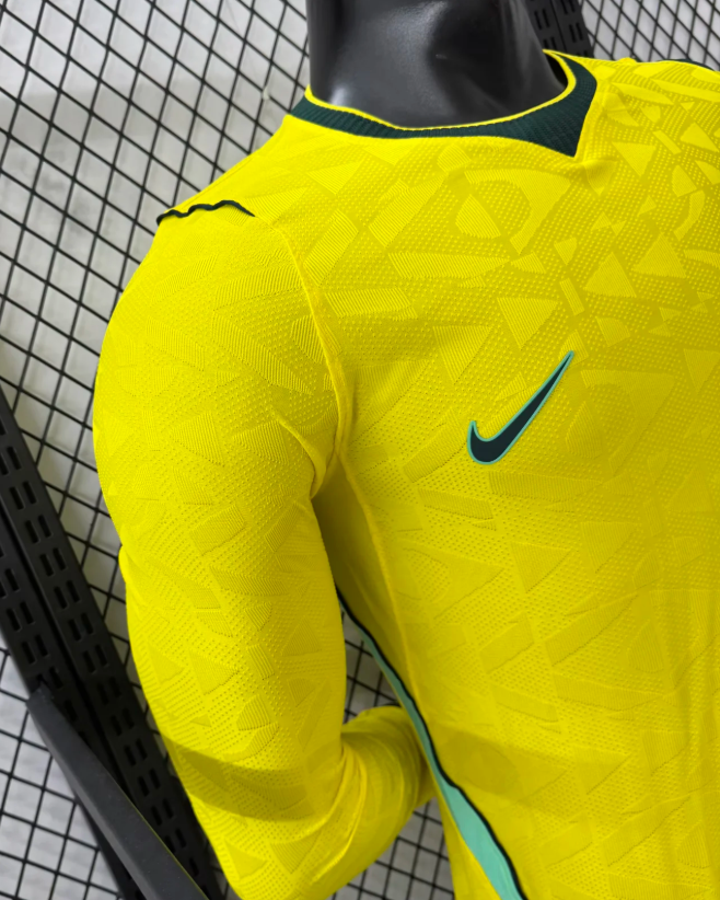 2026 Long sleeves Player Version Brazil Home Football Jersey 1:1