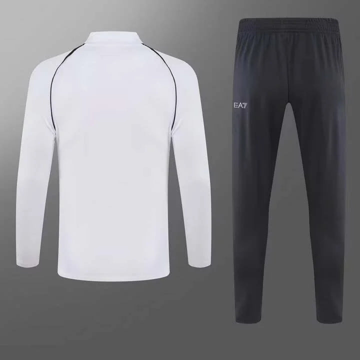 2023-2024 Napoli Half-Pull Training Suit White Football Shirt 1:1 Set