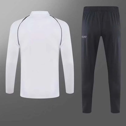 2023-2024 Napoli Half-Pull Training Suit White Football Shirt 1:1 Set