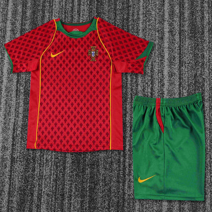 2004 Retro Portugal Home Football Shirt 1:1 Kids Size