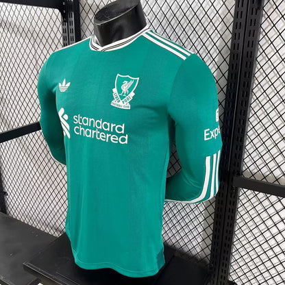 2025/2026 Long Sleeve Player Version Liverpool Third Away Football Shirt 1:1