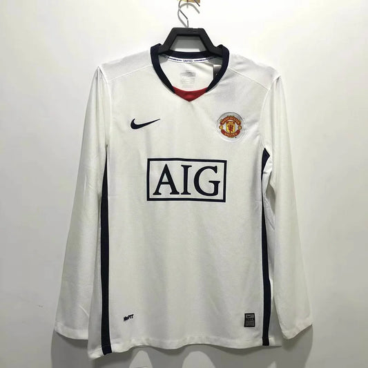 2008/2009 Long Sleeve Retro Manchester United Away Football Shirt 1:1