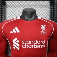 2025/2026 Long Sleeve Liverpool Home Player Version Football Shirt 1:1