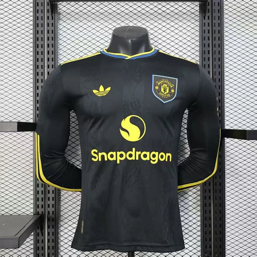 2025/2026 Long Sleeve Player Version Manchester United Third Away Football Shirt 1:1