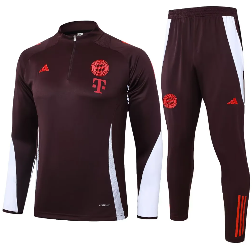 2024/2025 Bayern Half-Pull Training Suit Dark Purple Jersey Set 1:1