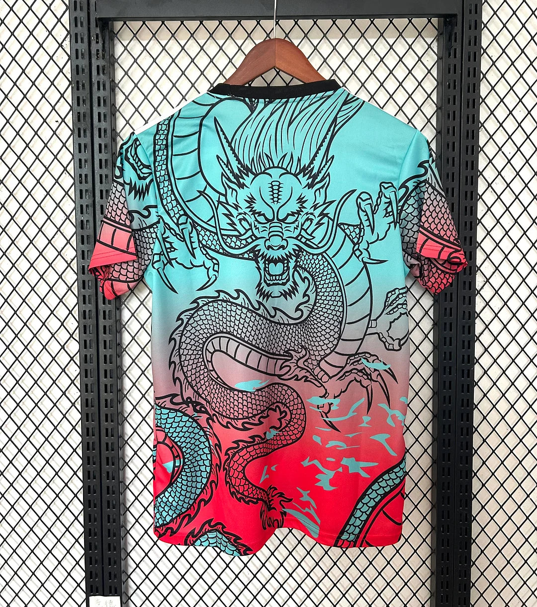 2025/2026 Real Madrid Dragon Ink Green Red Special Edition Football Jersey 1:1