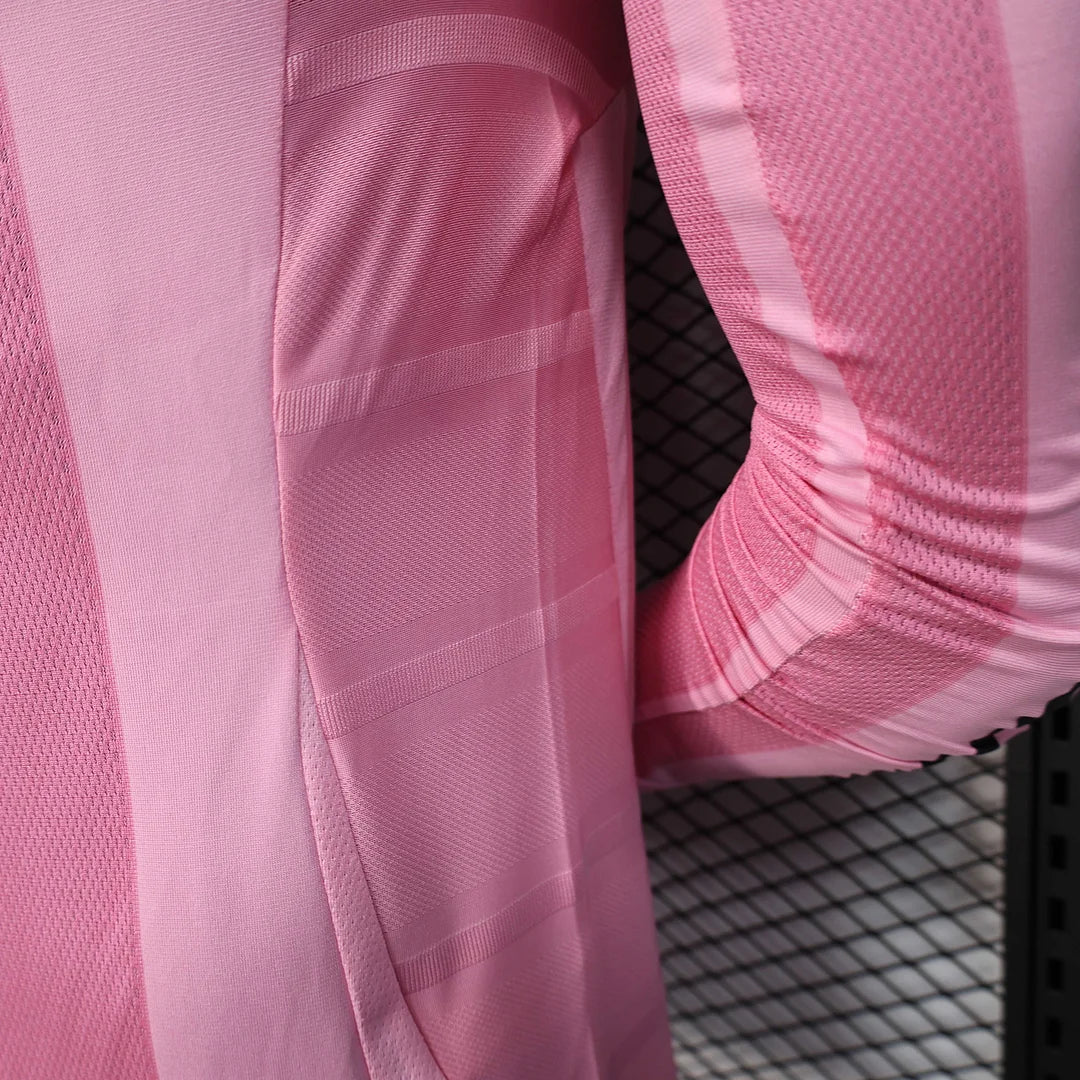 2025/2026 Long Sleeve Inter Miami Home Player Version Football Jersey 1:1 Thailand Quality