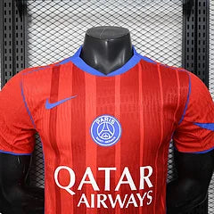 2025/2026 Player Version Paris Saint-Germain Third away Red Football Shirt 1:1