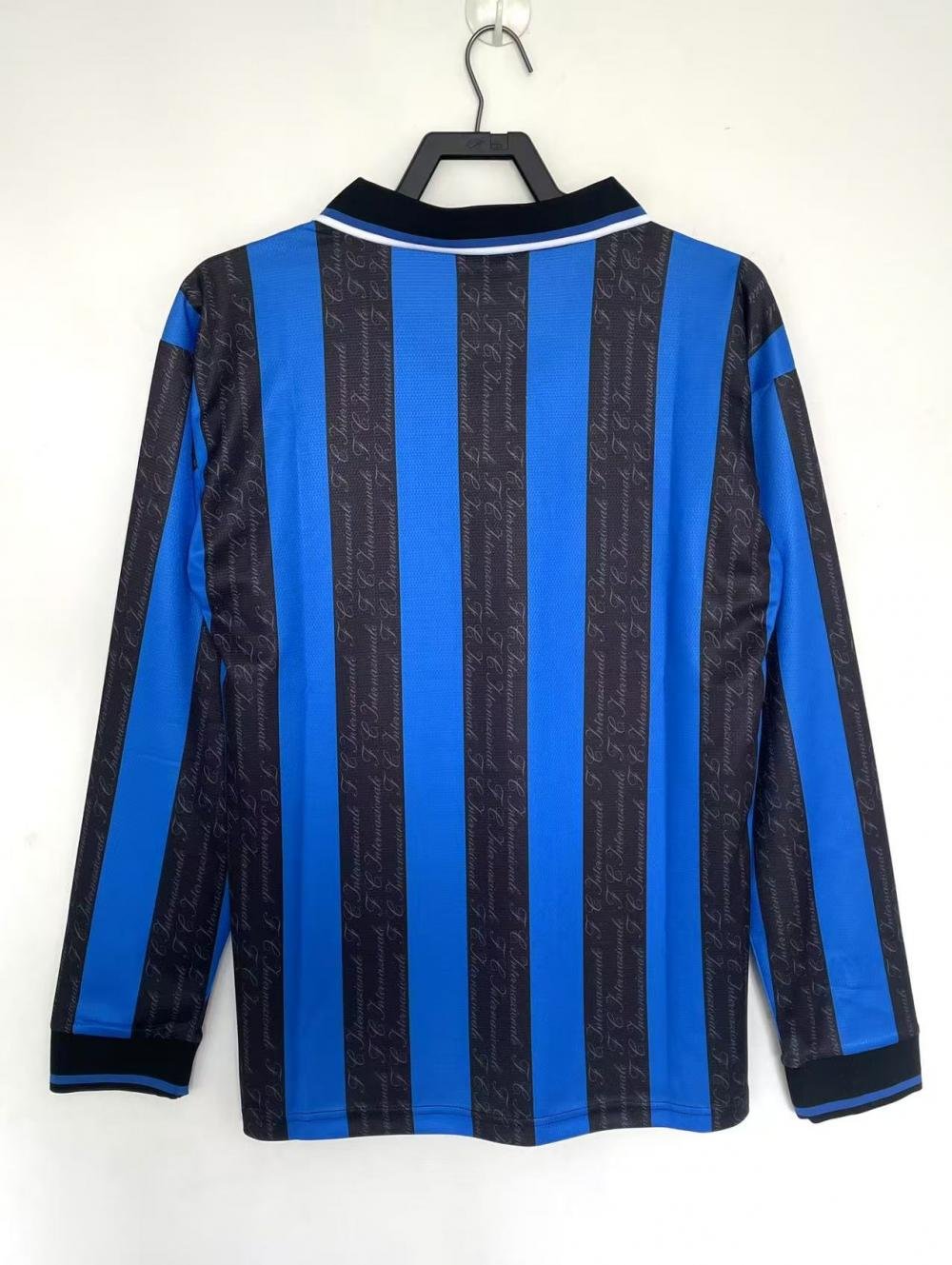 1997/1998 Retro Long Sleeve Internazionale Milan Home Football Jersey 1:1