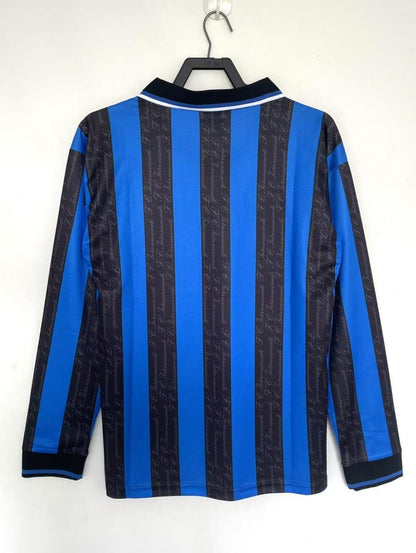 1997/1998 Retro Long Sleeve Internazionale Milan Home Football Jersey 1:1