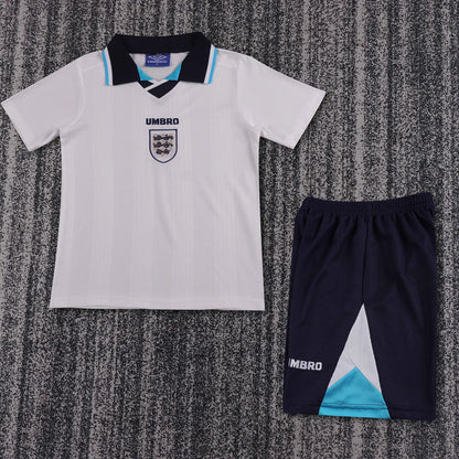 1996 Retro England Home Football Shirt 1:1 Kids Size