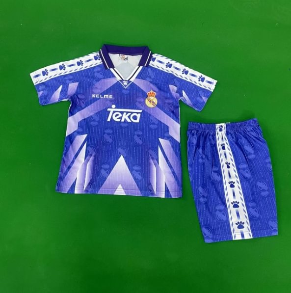 1996-1997 Retro Real Madrid Away Football Shirt 1:1 Kids Size