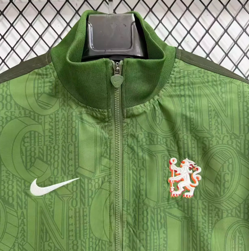 2025/2026 Chelsea Windbreaker Military Green Training Football Shirt 1:1