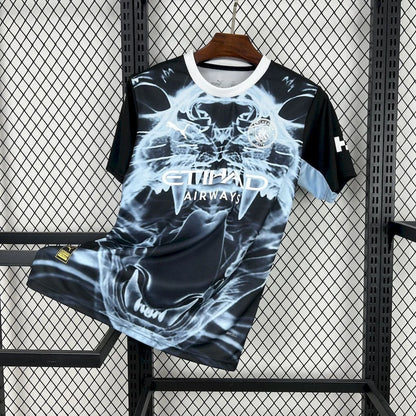 2025/2026 Manchester City Black And Blue Concept Version Football Jersey 1:1