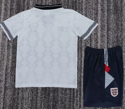 1990 Retro England Home Football Jersey 1:1 Kids Size