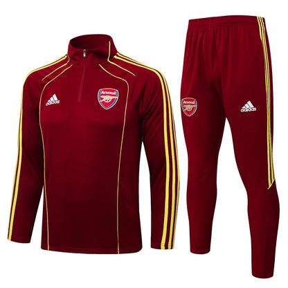 2025/2026 Arsenal Half-Pull Training Suit Maroon Retro Edition Football Shirt 1:1 Set