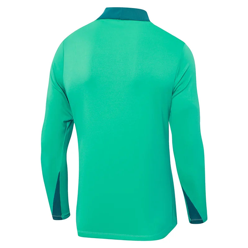 2024-2025 Portugal Half-Pull Training Suit Green Football Shirt Set