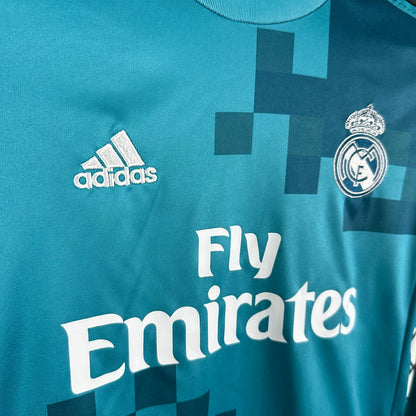 2017/2018 Retro Long Sleeve Real Madrid Third Away Football Shirt 1:1 Kids Size