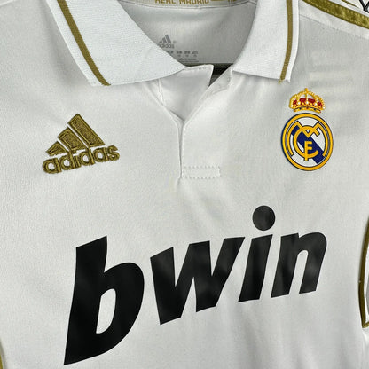 2011/2012 Retro Long Sleeve Real Madrid Home Football Shirt 1:1 Kids Size