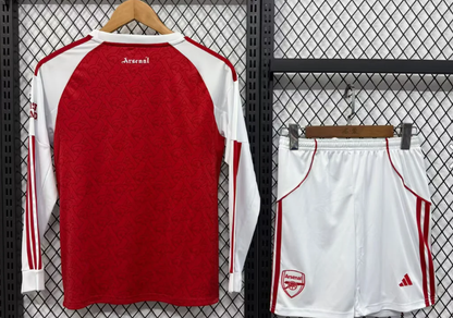 2025/2026 Long Sleeve Arsenal Football Home Shirt 1:1 Kids Size