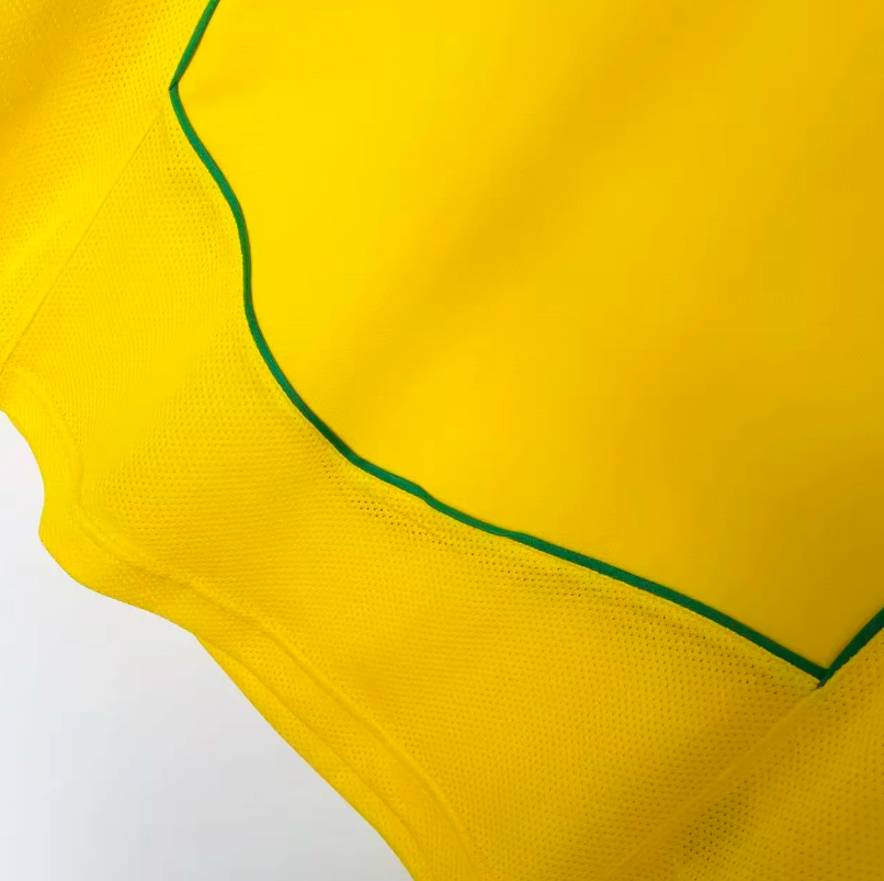 2004 Retro Long Sleeve Brazil Home Football Jersey 1:1