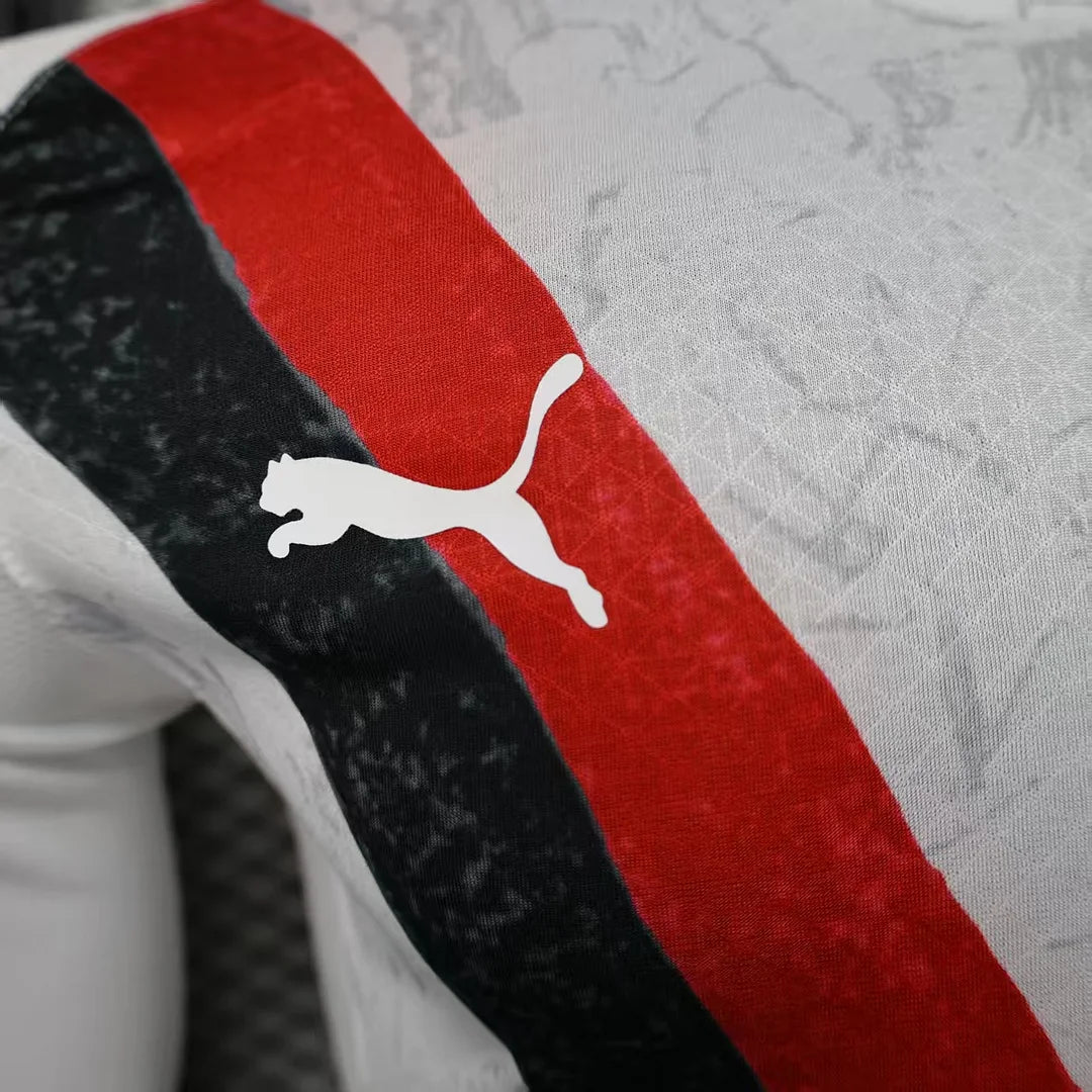 2025/2026 Long Sleeve Player Version Manchester City KidSuper Joint Edition White Football Shirt 1:1