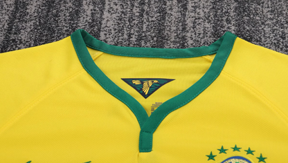 2014 Retro Brazil Home Football Jersey 1:1 Kids Size