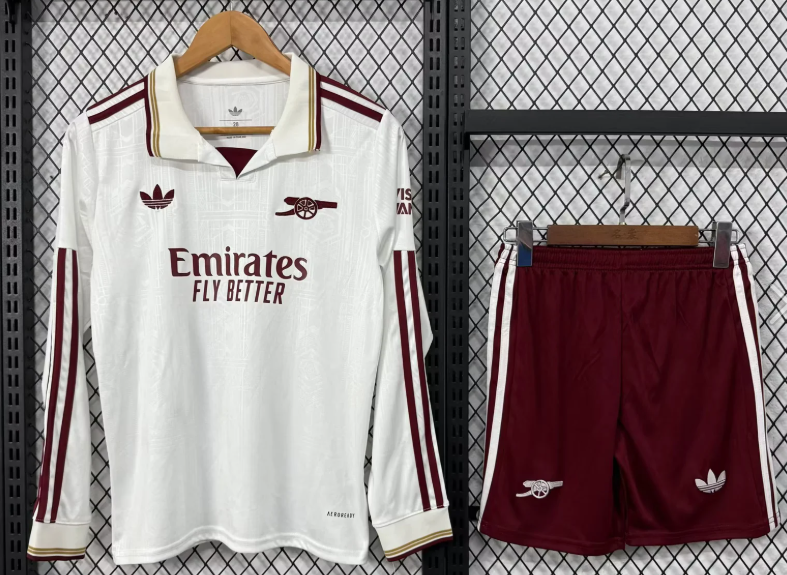 2025/2026 Long Sleeves Arsenal Third Away Football Shirt 1:1 Kids Size