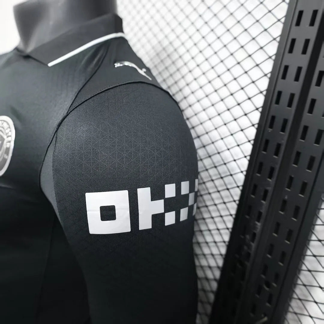 2025/2026 Long Sleeve Player Version Manchester City Away Football Shirt 1:1