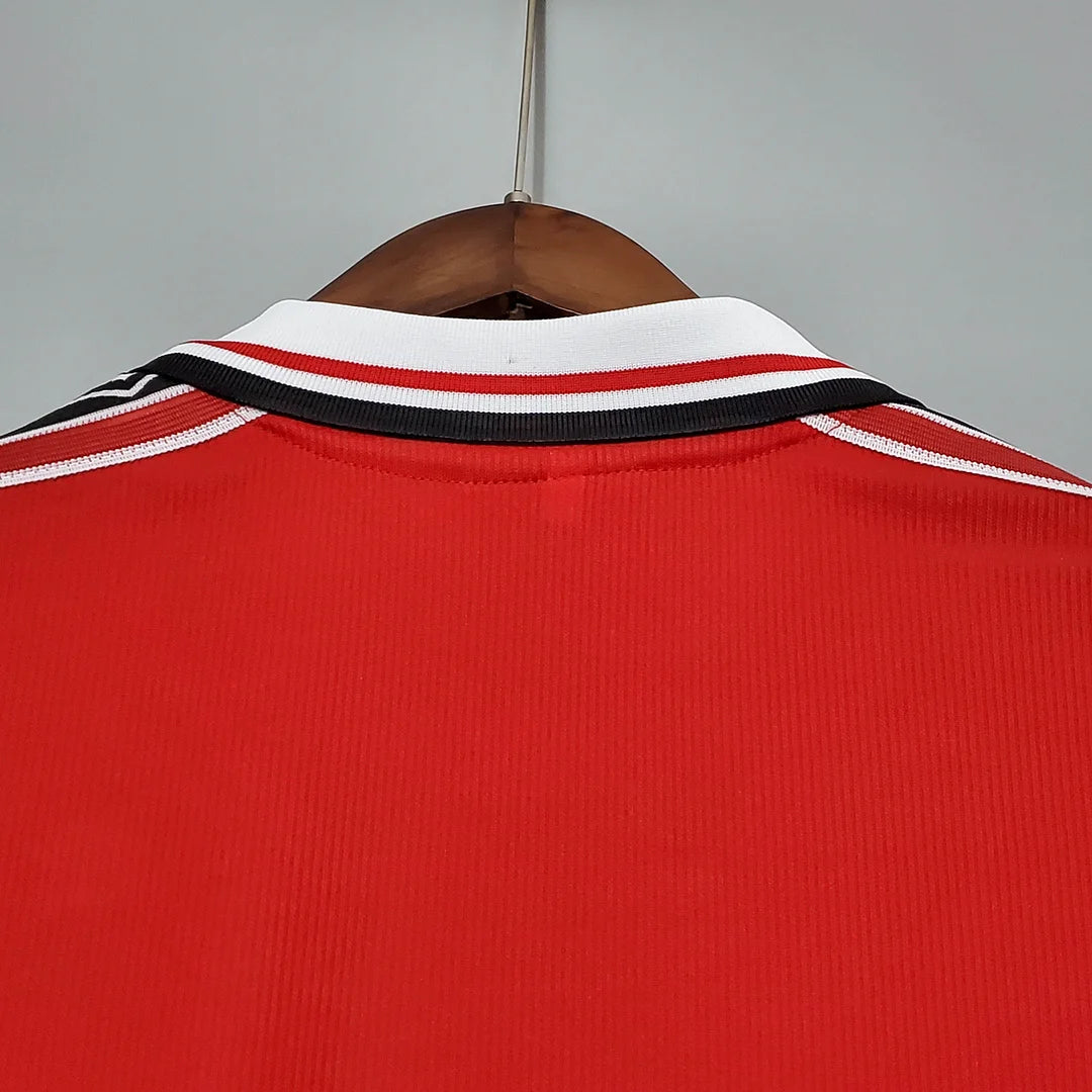 1998-1999 Retro Long Sleeve Manchester United Home Football Shirt 1:1