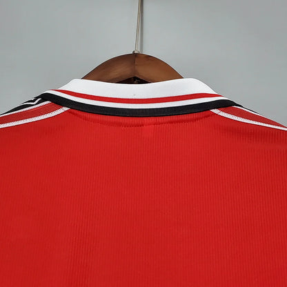 1998-1999 Retro Long Sleeve Manchester United Home Football Shirt 1:1