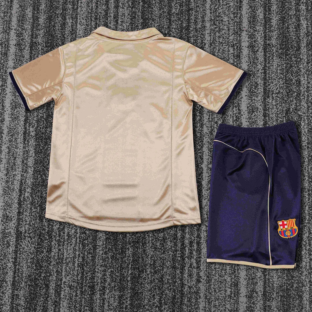 2001-2002 Retro Barcelona Away Football Shirt 1:1 Kids Size