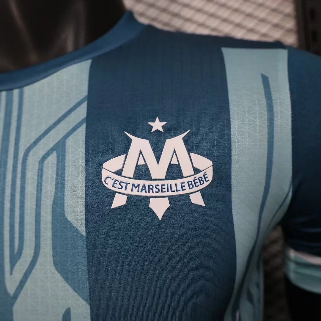 2025/2026 Player Version Olympique de Marseille Special Edition Upper Blue Football Jersey 1:1