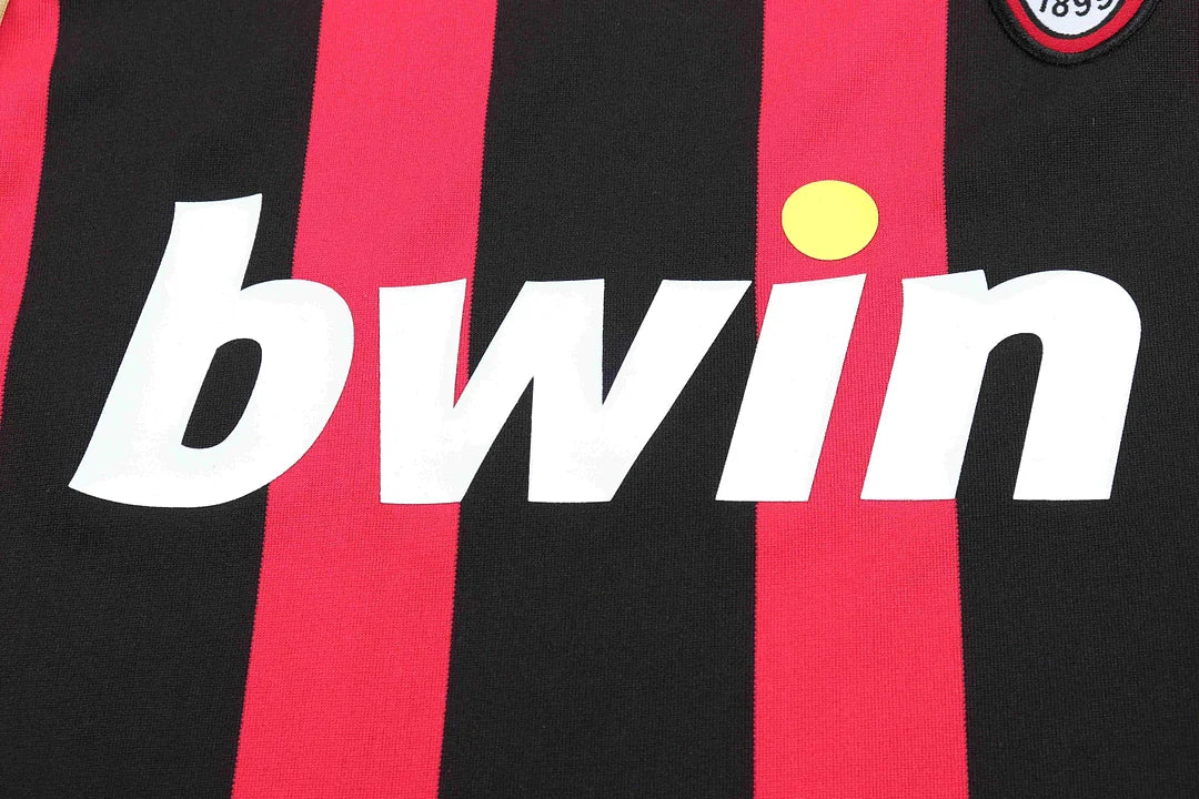 2006/2007 Retro Long Sleeve AC Milan Home Football Shirt 1:1 Kids Size