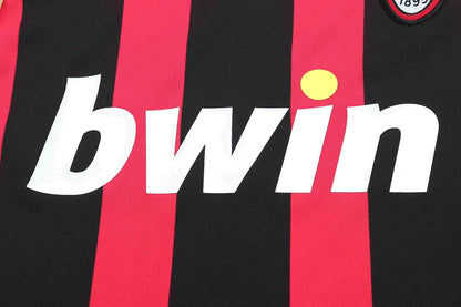 2006/2007 Retro Long Sleeve AC Milan Home Football Shirt 1:1 Kids Size