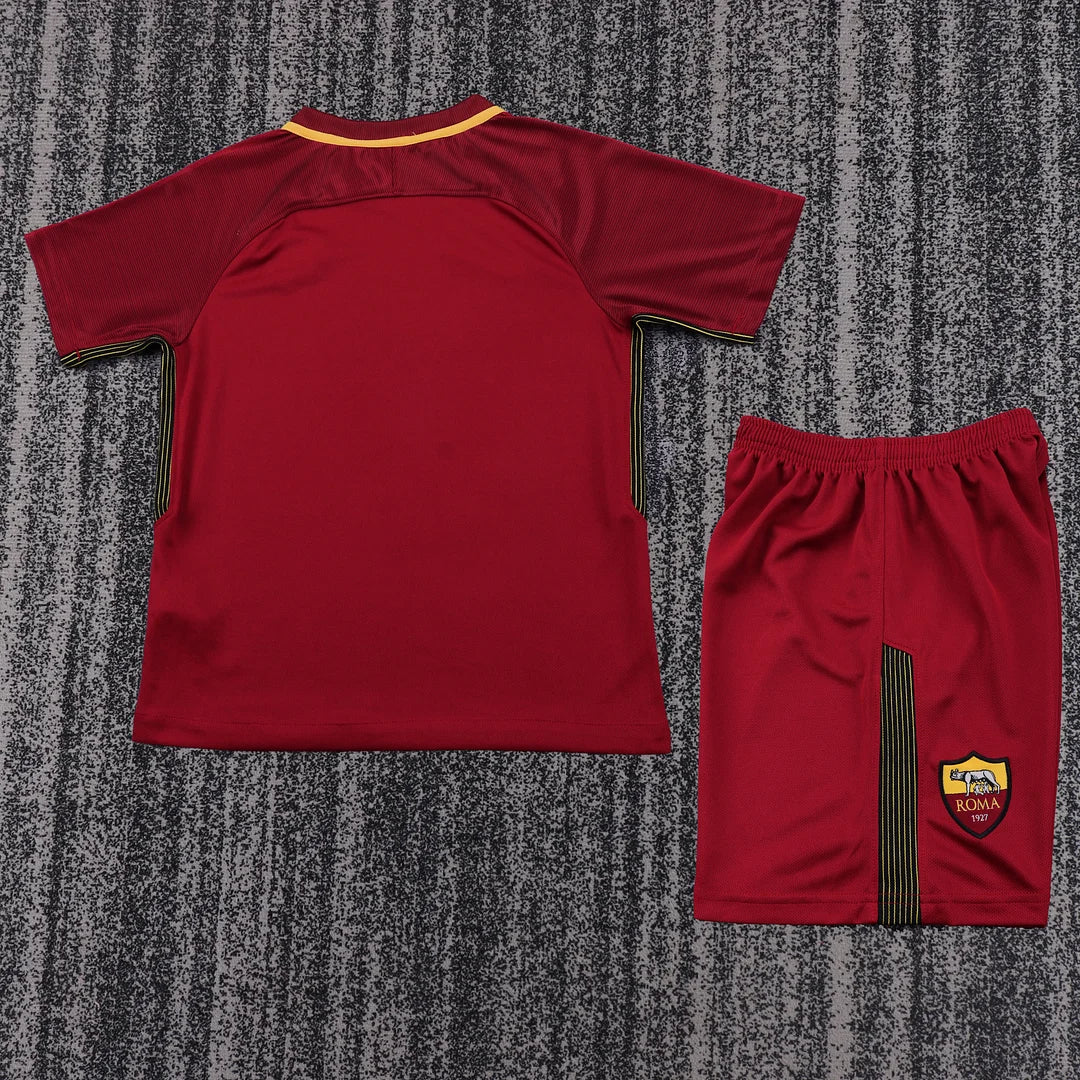 2017/2018 Retro Roma Home Soccer Jersey 1:1 Kids Size