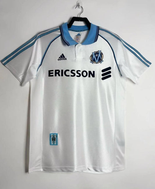 1998-1999 Retro Olympique de Marseille Home Football Jersey 1:1