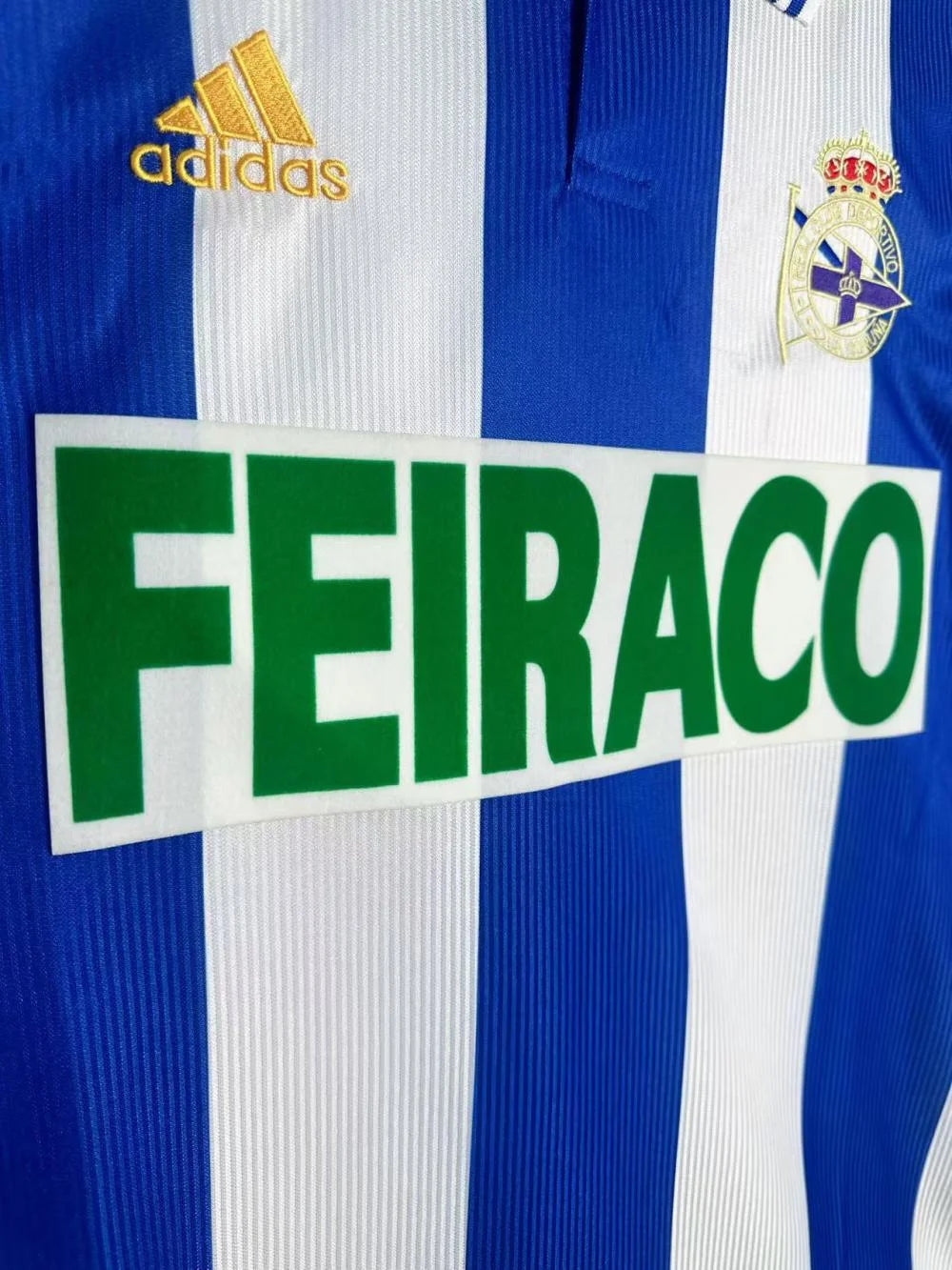 1999-2000 Retro Long Sleeve Deportivo Home Football Shirt 1:1