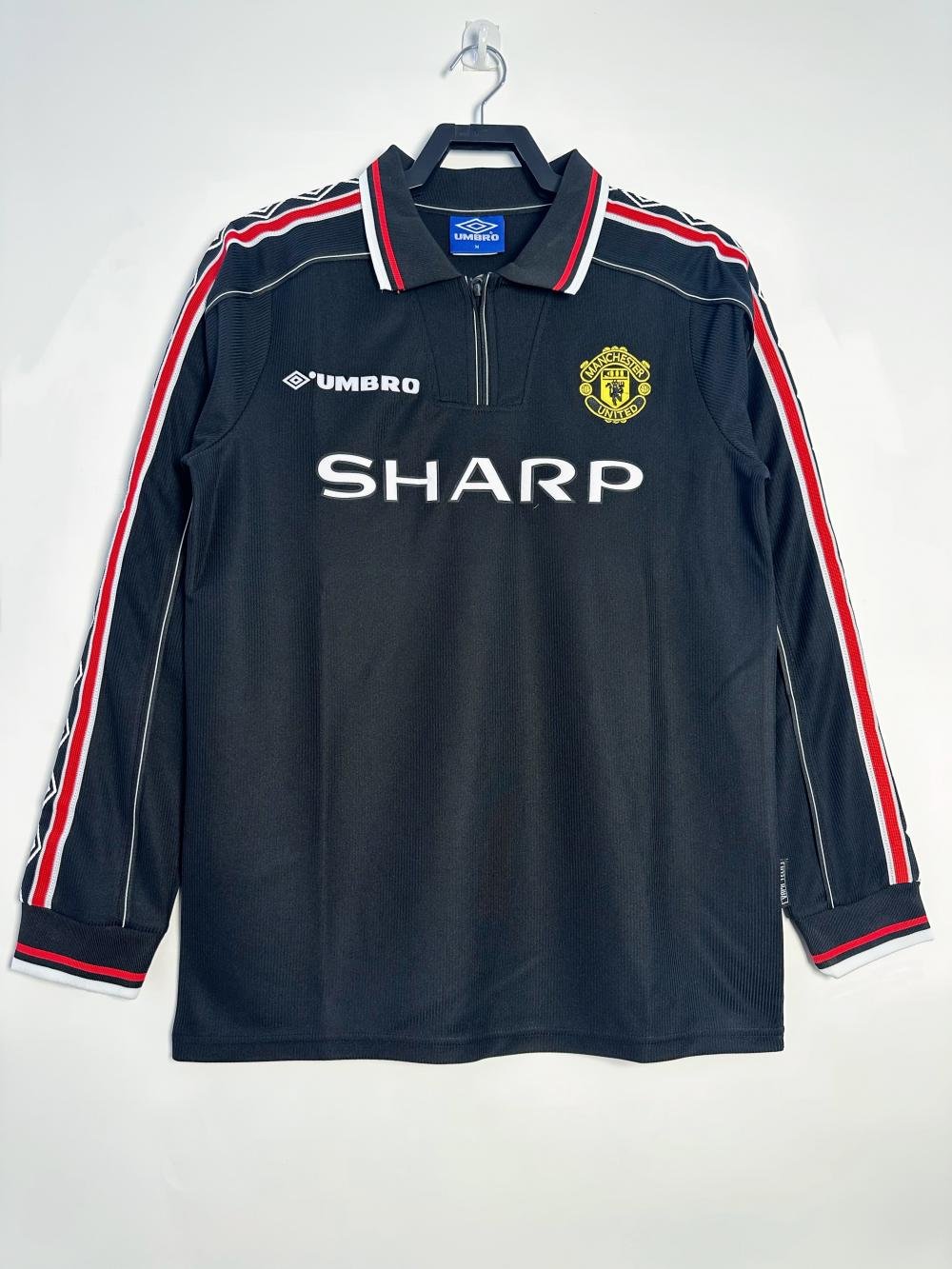 1998-1999 Retro Long Sleeve Manchester United Away Football Shirt 1:1