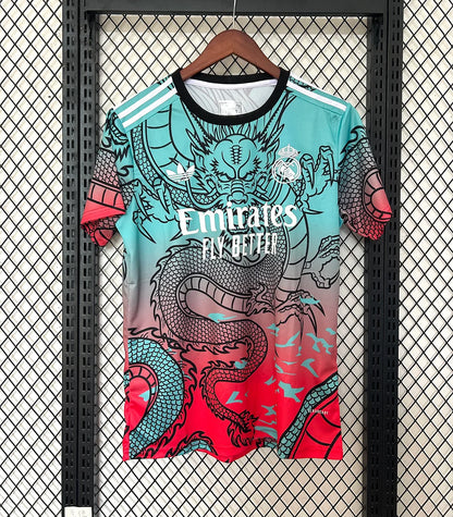 2025/2026 Real Madrid Dragon Ink Green Red Special Edition Football Jersey 1:1