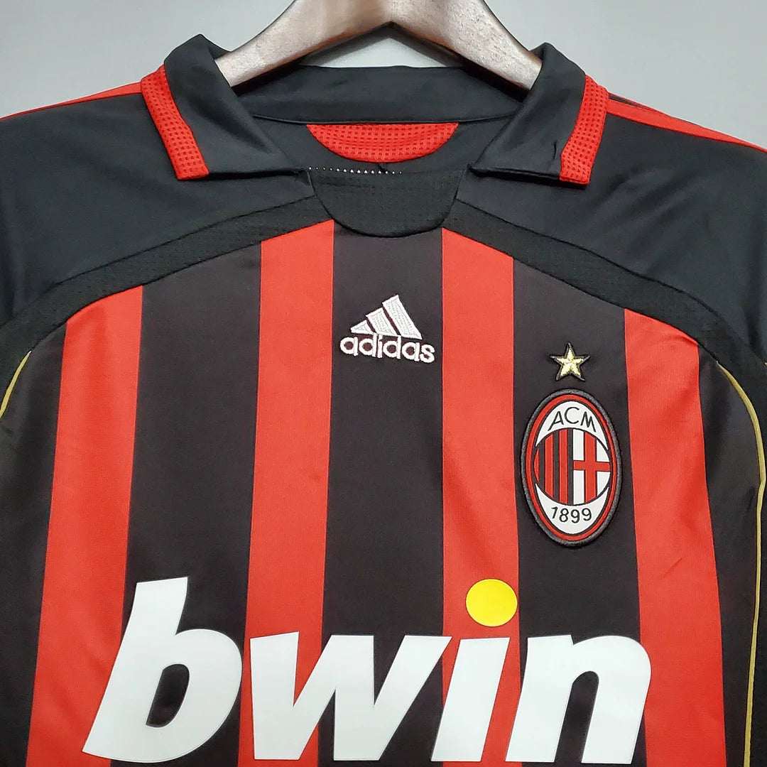 2006/2007 Retro Long Sleeve AC Milan Home Football Shirt 1:1