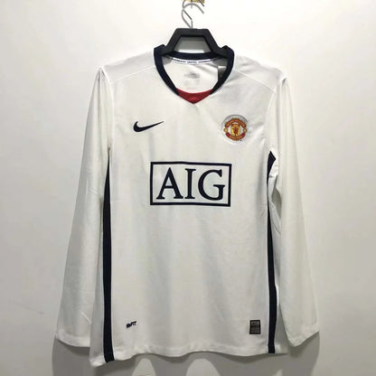 2008-2009 Retro Long Sleeve Manchester United Home Football Shirt 1:1