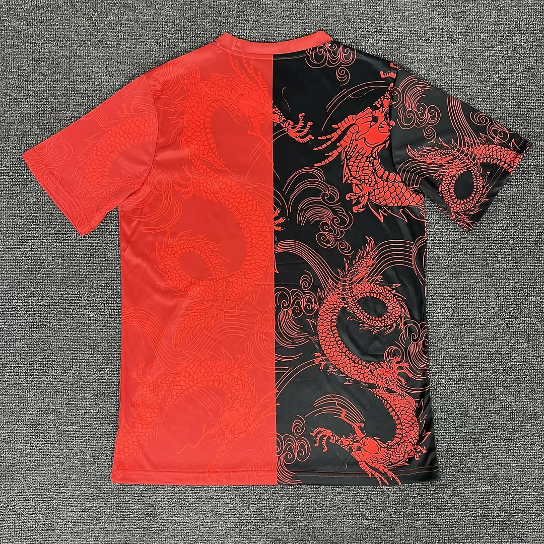 2025/2026 Real Madrid Dragon pattern Red and Black Football Jersey 1:1