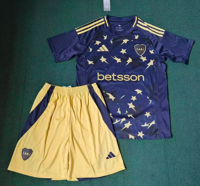 2025/2026 Boca Juniors Third Away Football Jersey 1:1 Kids Size