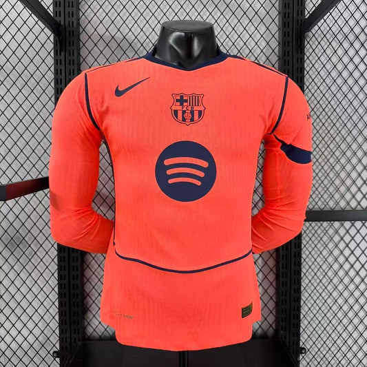 2025/2026 Long Sleeve Player Version Barcelona Third Away Football Jersey 1:1